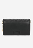 Wojas Black Quilted Leather Crossbody Bag | 8041551