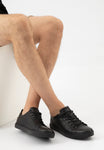 Wojas Black Leather Sneakers | 1022251