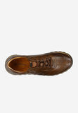 Wojas Brown Leather Sneakers with Embossed Logo | 1020152