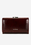 Wojas Dark Red Embossed Leather Snap Wallet | 9108535
