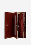 Wojas Dark Red Embossed Leather Snap Wallet | 9108535