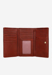 Wojas Dark Red Embossed Leather Snap Wallet | 9108535
