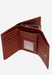 Wojas Dark Red Embossed Leather Snap Wallet | 9108535