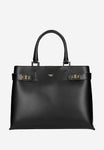 Wojas Black Leather Tote Bag with Two Straps | 8040351