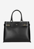 Wojas Black Leather Tote Bag with Two Straps | 8040351