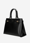 Wojas Black Leather Tote Bag with Two Straps | 8040351