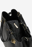 Wojas Black Leather Tote Bag with Two Straps | 8040351
