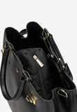 Wojas Black Leather Tote Bag with Two Straps | 8040351