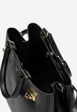 Wojas Black Leather Tote Bag with Two Straps | 8040351
