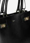 Wojas Black Leather Tote Bag with Two Straps | 8040351