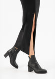 Wojas Black Leather Ankle Boots | 55258-51