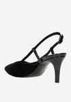 Wojas Black Velour Leather Heels | 3512771