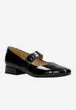 Wojas Black Patent Leather Mary Jane Pump Heels with Single Strap | 3515531