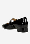 Wojas Black Patent Leather Mary Jane Pump Heels with Single Strap | 3515531