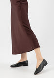 Wojas Black Leather Ballet Flats with Wojas Logo | 4403051