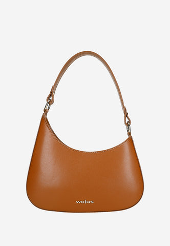 Wojas Brown Asymmetric Leather Crossbody Bag | 8041153