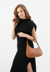 Wojas Brown Asymmetric Leather Crossbody Bag | 8041153