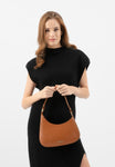 Wojas Brown Asymmetric Leather Crossbody Bag | 8041153