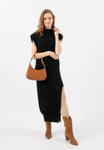 Wojas Brown Asymmetric Leather Crossbody Bag | 8041153
