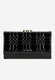 Wojas Black Patent Leather Quilted Wallet | 9108631