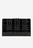 Wojas Black Patent Leather Quilted Wallet | 9108631