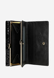 Wojas Black Patent Leather Quilted Wallet | 9108631