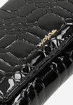 Wojas Black Patent Leather Quilted Wallet | 9108631