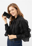 Wojas Black Patent Leather Quilted Wallet | 9108631