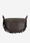 Wojas Brown Leather Crossbody Bag with Fringes | 8008972