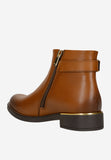 Wojas Brown Insulated Leather Ankle Boots with Strap | 5507652