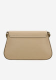 Wojas Beige Leather Crossbody Bag with Golden Chain | 8020054