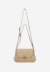 Wojas Beige Leather Crossbody Bag with Golden Chain | 8020054
