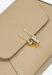 Wojas Beige Leather Crossbody Bag with Golden Chain | 8020054