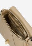 Wojas Beige Leather Crossbody Bag with Golden Chain | 8020054