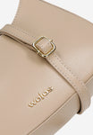 Wojas Beige Asymmetric Leather Crossbody Bag | 8041154