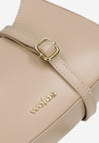Wojas Beige Asymmetric Leather Crossbody Bag | 8041154