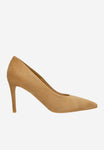 Wojas Beige Velour Leather High Heels | 3516364