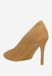 Wojas Beige Velour Leather High Heels | 3516364