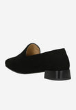 Wojas Black Velour Leather Loafers | 4501061