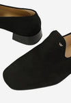 Wojas Black Velour Leather Loafers | 4501061