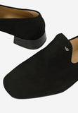 Wojas Black Velour Leather Loafers | 4501061