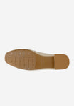 Wojas Beige Leather Loafer with Heel and Golden Details | 4632054