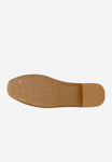 Wojas Brown Leather Loafer with Heels and Golden Detail | 4632052