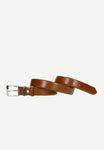 Wojas Brown Leather Belt with Silver Buckle | 9310352