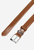 Wojas Brown Leather Belt with Silver Buckle | 9310352