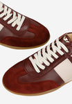Wojas Burgundy Leather Sneakers | 4634375