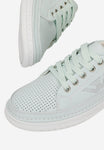 Wojas White Light Blue Sneakers with Wojas Logo | 4626556