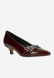 Wojas Burgundy Patent Leather Heels with Decorative Straps | 3517135