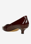 Wojas Burgundy Patent Leather Heels with Decorative Straps | 3517135