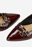 Wojas Burgundy Patent Leather Heels with Decorative Straps | 3517135
